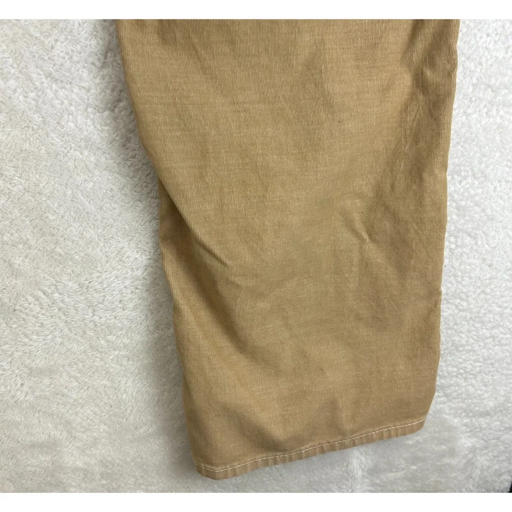 True Religion Ricky Corduroy Khaki Pants Mens 36 Tan Straight Leg Distressed